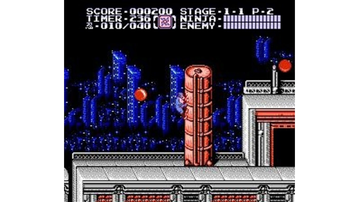 Unlike the first game in the series, Ninja Gaiden II allows you to freely climb surfaces