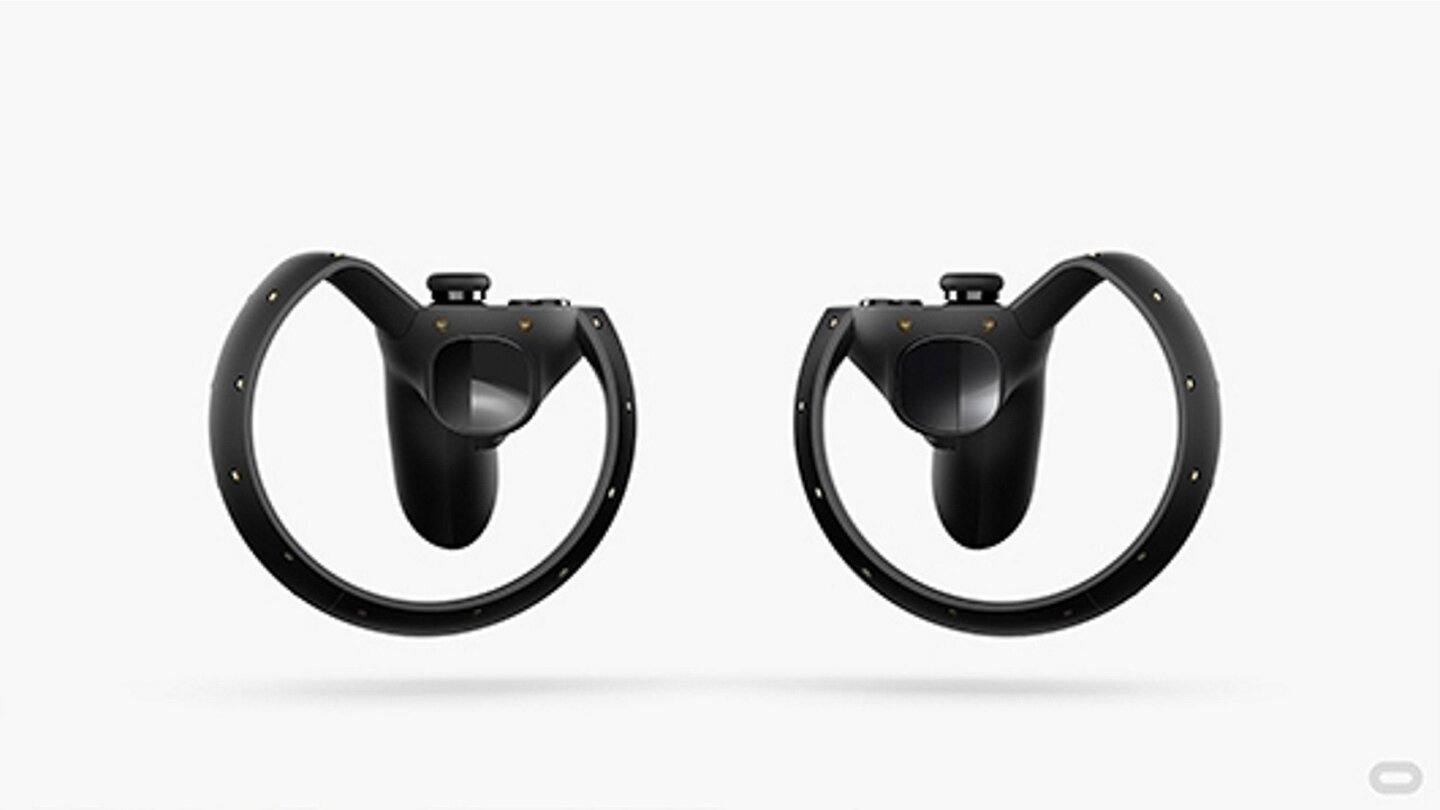 Oculus TouchDie gelben LEDs sind auf dem finalen Produkt nicht mehr zu sehen.