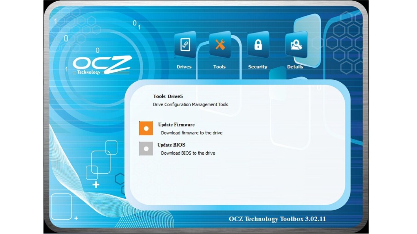 Die OCZ Toolbox bietet neben dem Überprüfen der Firmware auch die Möglichkeit Daten sicher und vollständig von der SSD zu löschen.