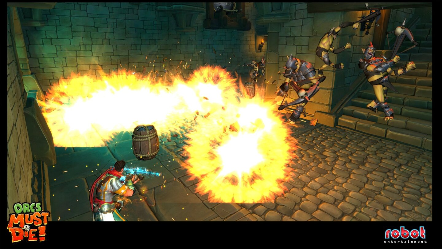 Orcs Must Die!Screenshots zur Falle »Explosions-Fässer« in Orcs Must Die!