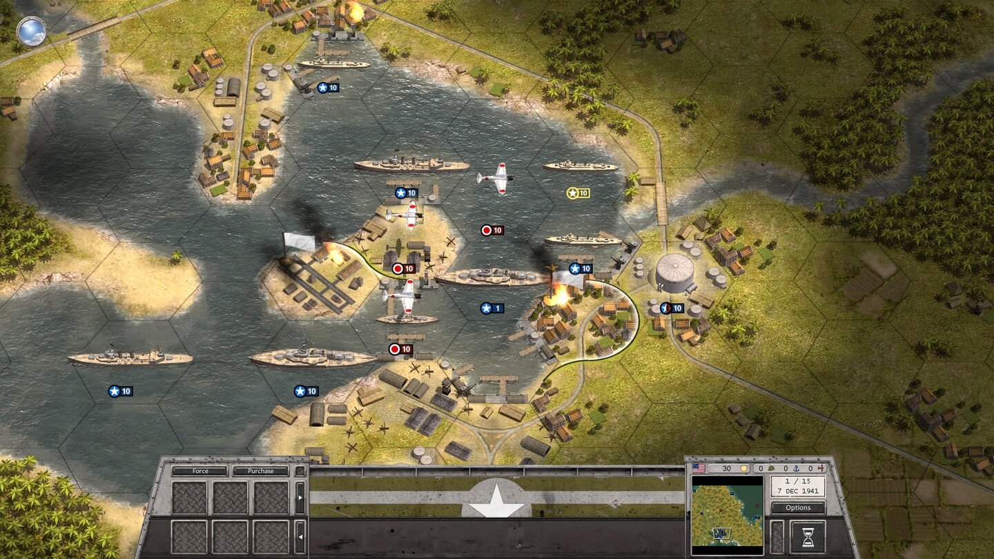 Order of Battle: PacificAlles auf Gefechtsstation! Zu Beginn der US-Kampagne in Order of Battle: Pacific müssen wir am 7. Dezember 1941 den Luftangriff auf Pearl Harbour abwehren.