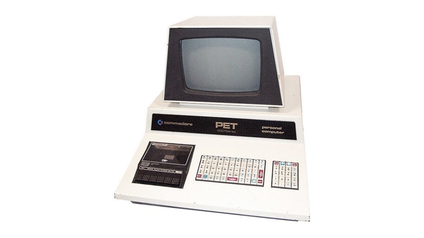 Pet 2001 (1977)Sozusagen der Großvater des C64, der Personal Electronic Transactor mit eingebautem BASIC und 8 KByte RAM Grundausstattung.