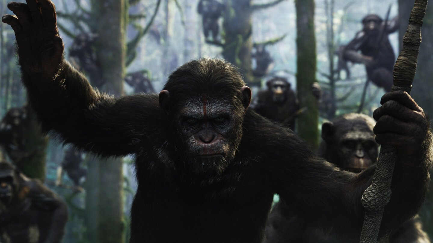 Planet der Affen: RevolutionStarkes Schaulaufen: Gleich in der erste Szene spannen die Macher sämtliche CGI-Muskeln.