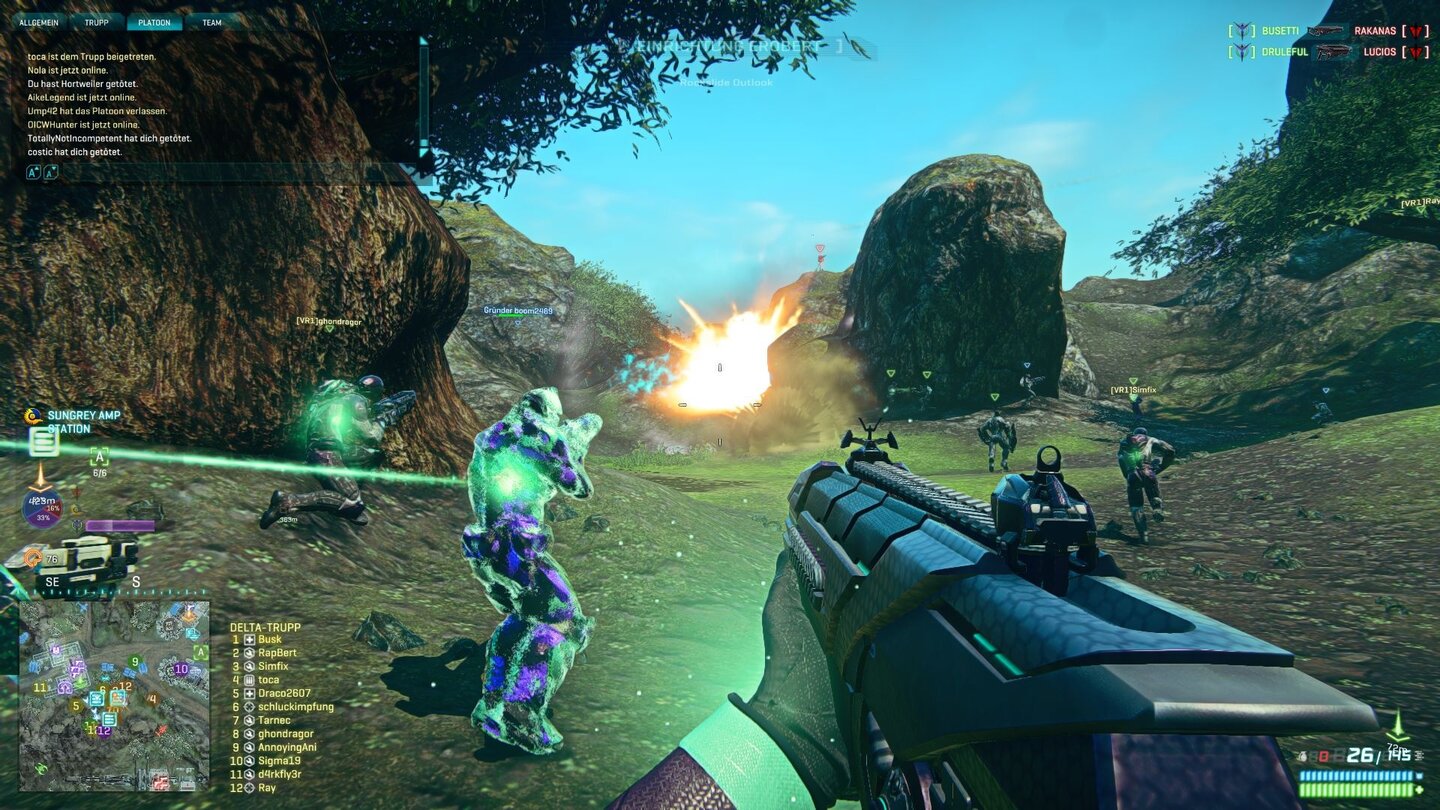 Planetside 2Manchmal hilft nichts anderes, als blind vorzustürmen. Da kann es schonmal einige Minuten dauern, bis es auch nur einen Meter weiter geht.