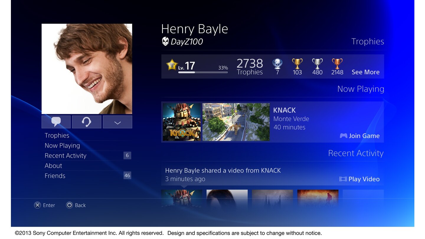 PlayStation 4 Interface