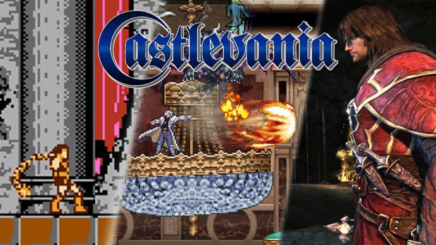 Castlevania-SerieUm einen Überblick über die die Zeitsprünge der Castlevania-Serie zu behalten, braucht es einen Doktortitel. Insgesamt 30 Castevania-Titel haben wir in unserer Überblicksgalerie gesammelt, bereits das Vierte (Castlevania: The Adventure) ist ein Prequel. In den Spielen kämpfen vom Mittelalter bis zur Zukunft die Vertreter der Familie Belmont und andere Vampirjäger gegen Dracula und seine Schergen.