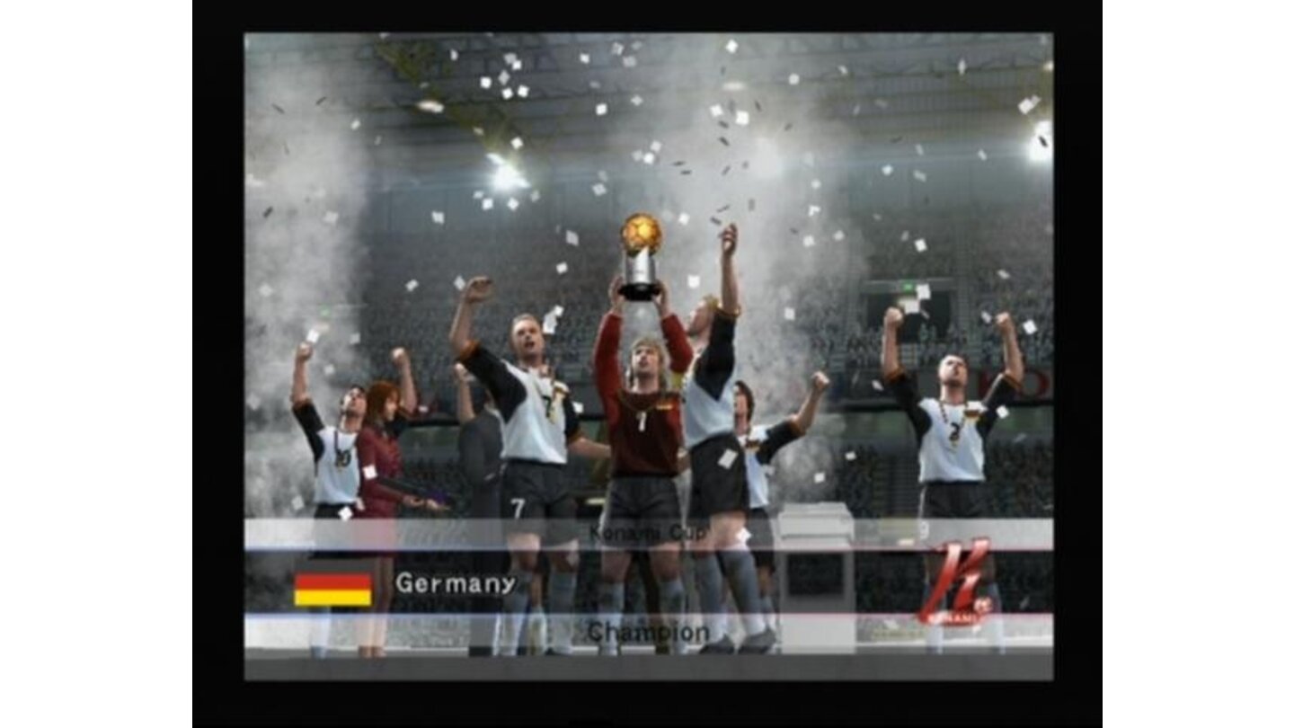 Germany celebrating the winning of a Konami Cup