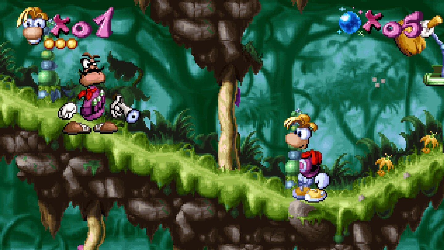Rayman (1995)Mit Rayman gelang Ubisoft sein erster großer Wurf. Das von Michel Ancel designte Jump&Run nutzte die Hardwaremöglichkeiten der PlayStation aus, um eine lebendig wirkende Spielwelt auf den Bildschirm zu zaubern – in 60 Bildern pro Sekunde.