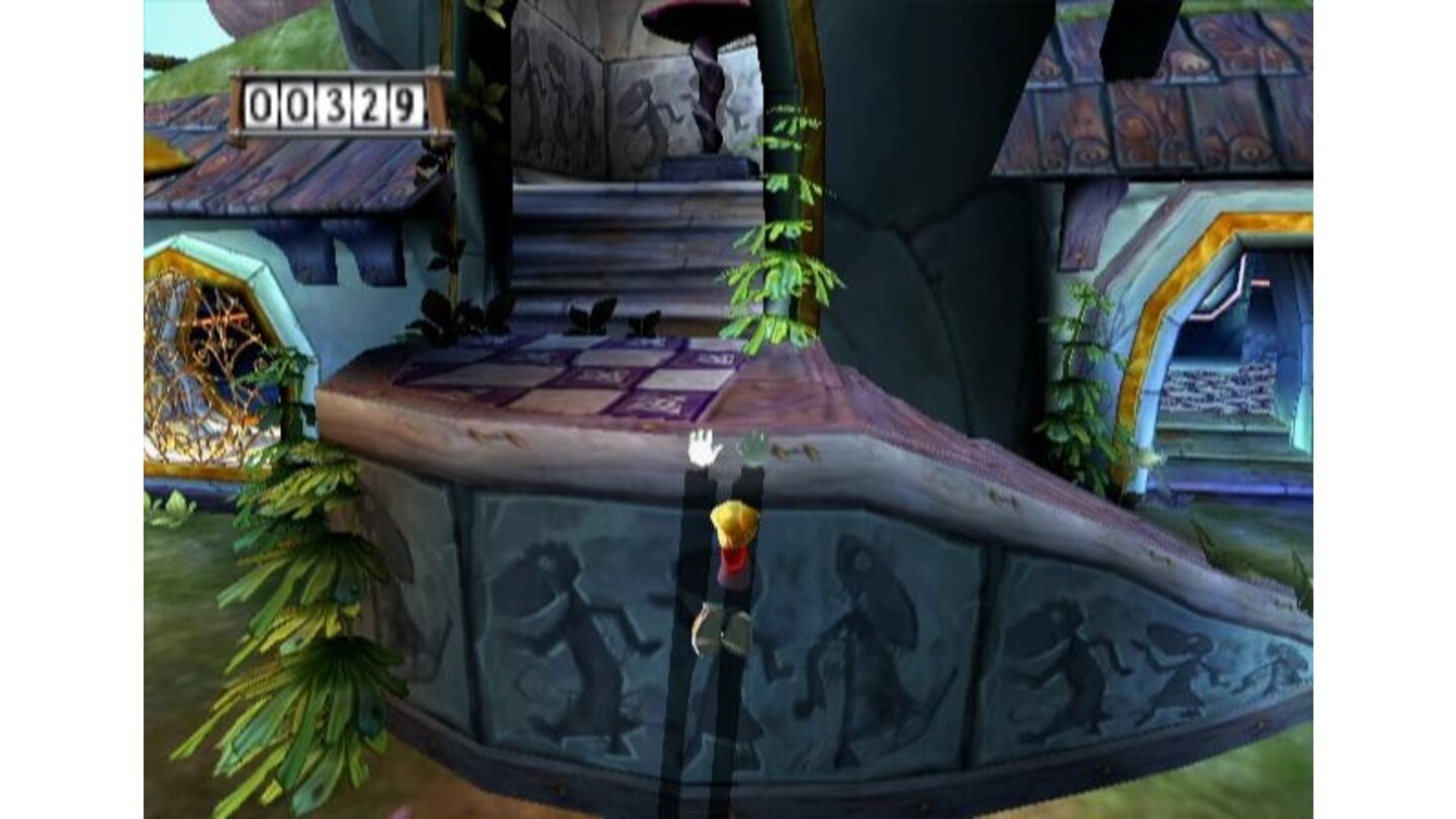Rayman initially can hang from ledges.