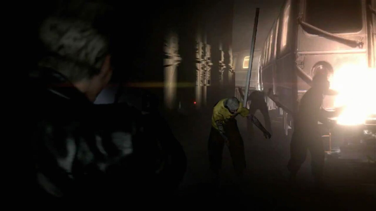 Resident Evil 6 – Trailer-AnalyseDafür erledigt sich das Problem mit dem auf den Bahngleisen stehenden Eisenstangen-Zombie in Kürze von selbst.
