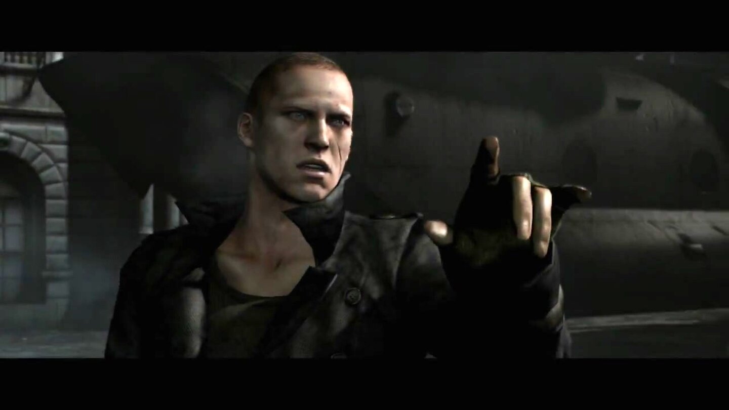 Resident Evil 6 – Trailer-AnalyseEin weiterer neuer Charakter ist dieser noch namenlose Super-Söldner. Der hat ähnliche Fähigkeiten wie Oberschurke Albert Wesker, scheint aber mit den Helden zusammen zu arbeiten. Ist das etwa sein Bruder Alex Wesker?