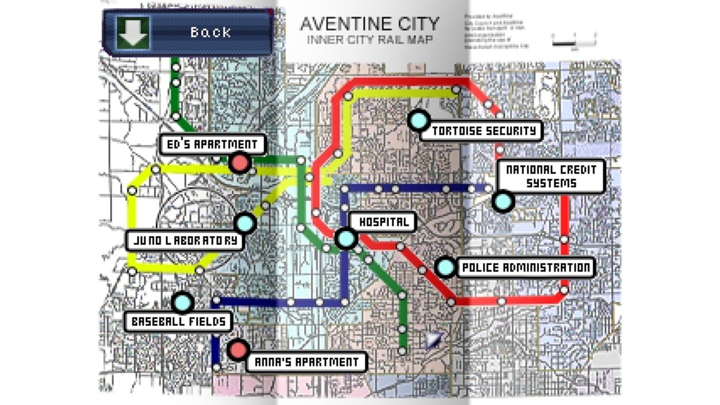 ResonanceÜber den U-Bahn-Plan von Aventine City wechseln wir den Schauplatz.