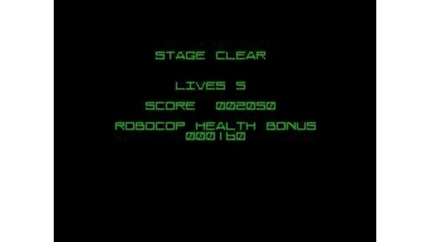 Stage Clear Screen