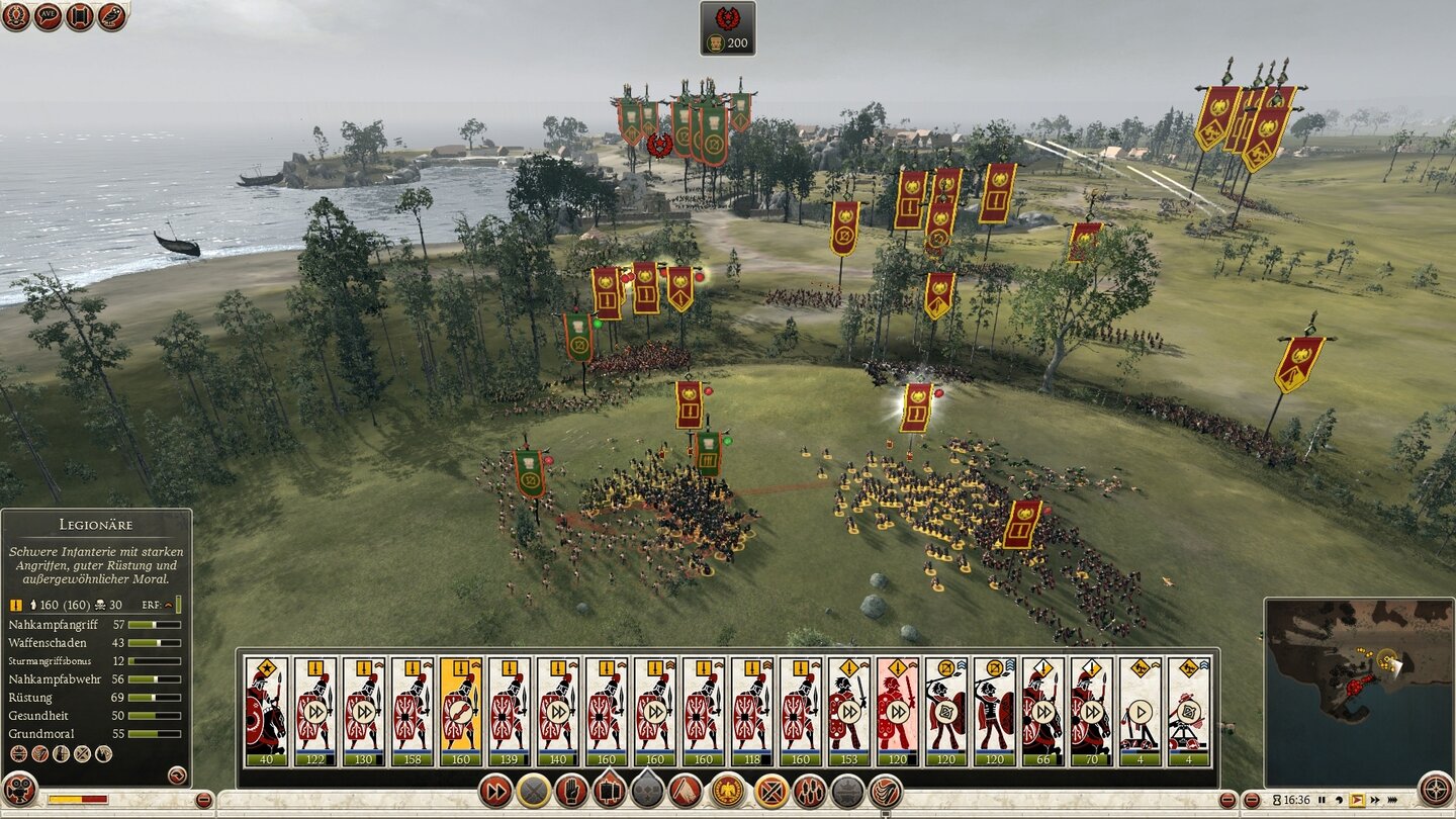 Rome 2 - DLC »Caesar in Gallien«Während einer Belagerung fallen Caesars Armee feindliche Verstärkungstruppen in den Rücken.
