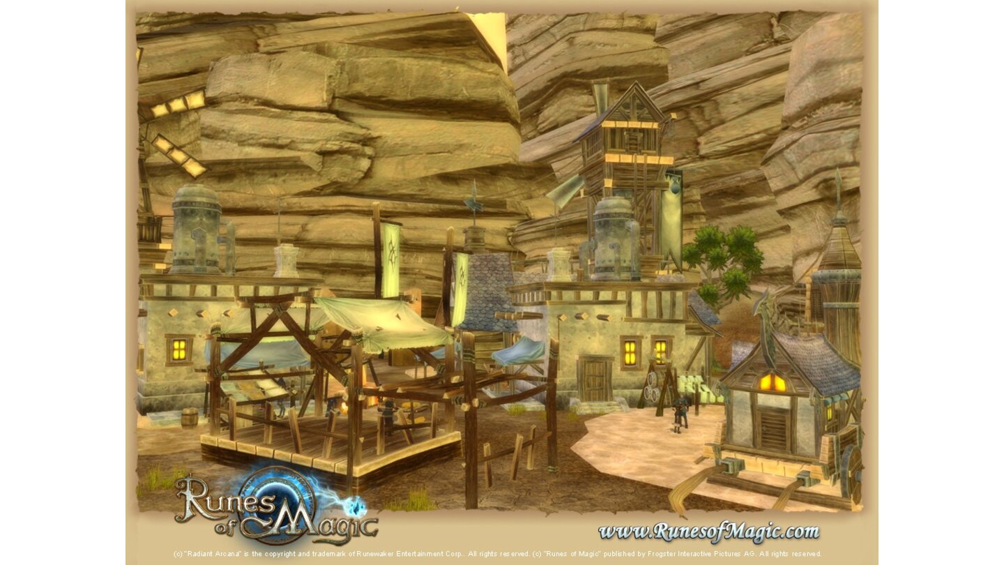 Runes of MagicScreenshot von der »Wüste Limo«, einem neuen Gebiet, das mit dem Patch 3.0.6. in das Free2Play-MMO eingefügt wird.
