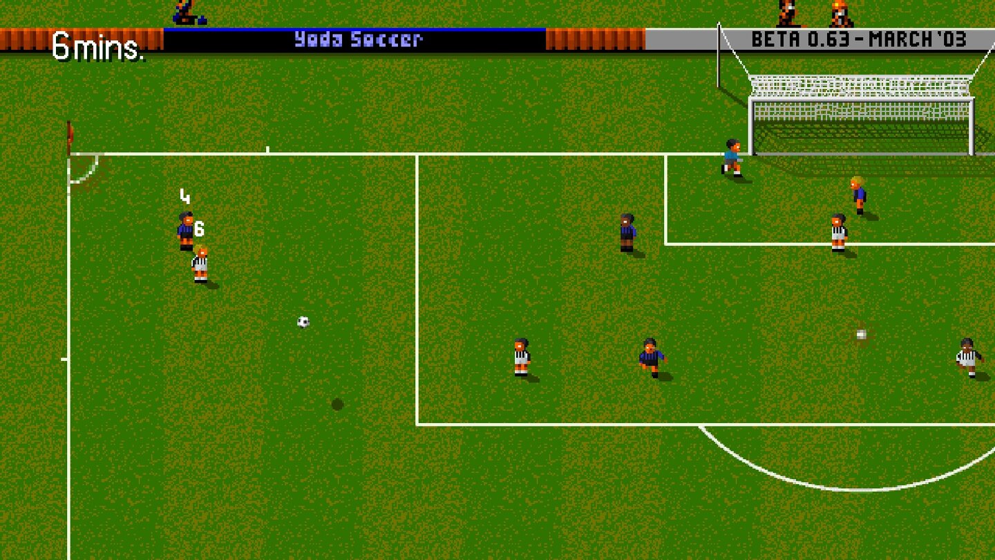 Sensible Soccer (1992)Nach Kick Off der nächste Hit mit Vogelkamera und Ein-Button-Steuerung: Spielbarkeit und Präsentation sind noch besser als beim Konkurrenten.