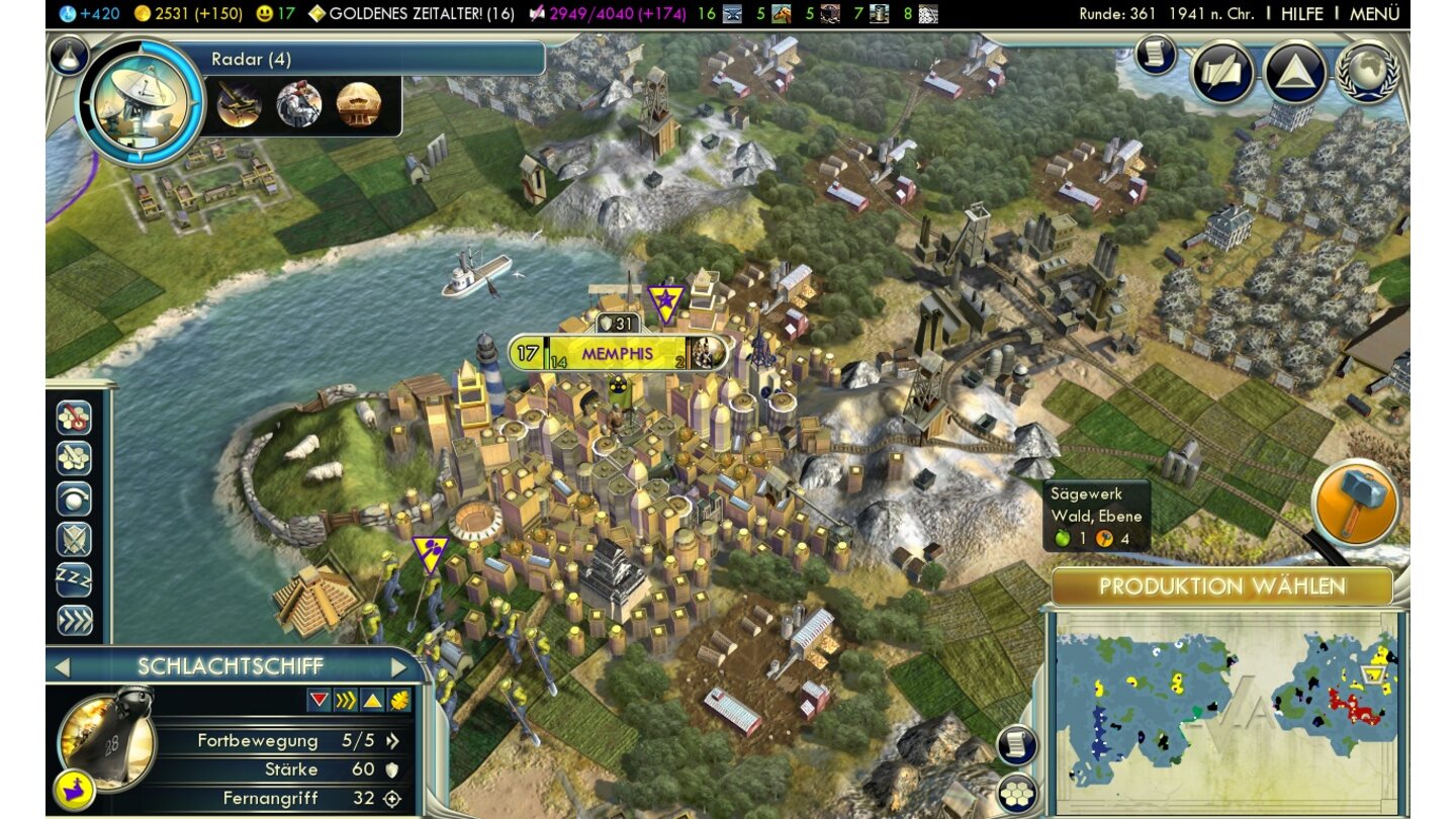 Sid Meier's Civilization 5Screenshots aus der Testversion für PC.