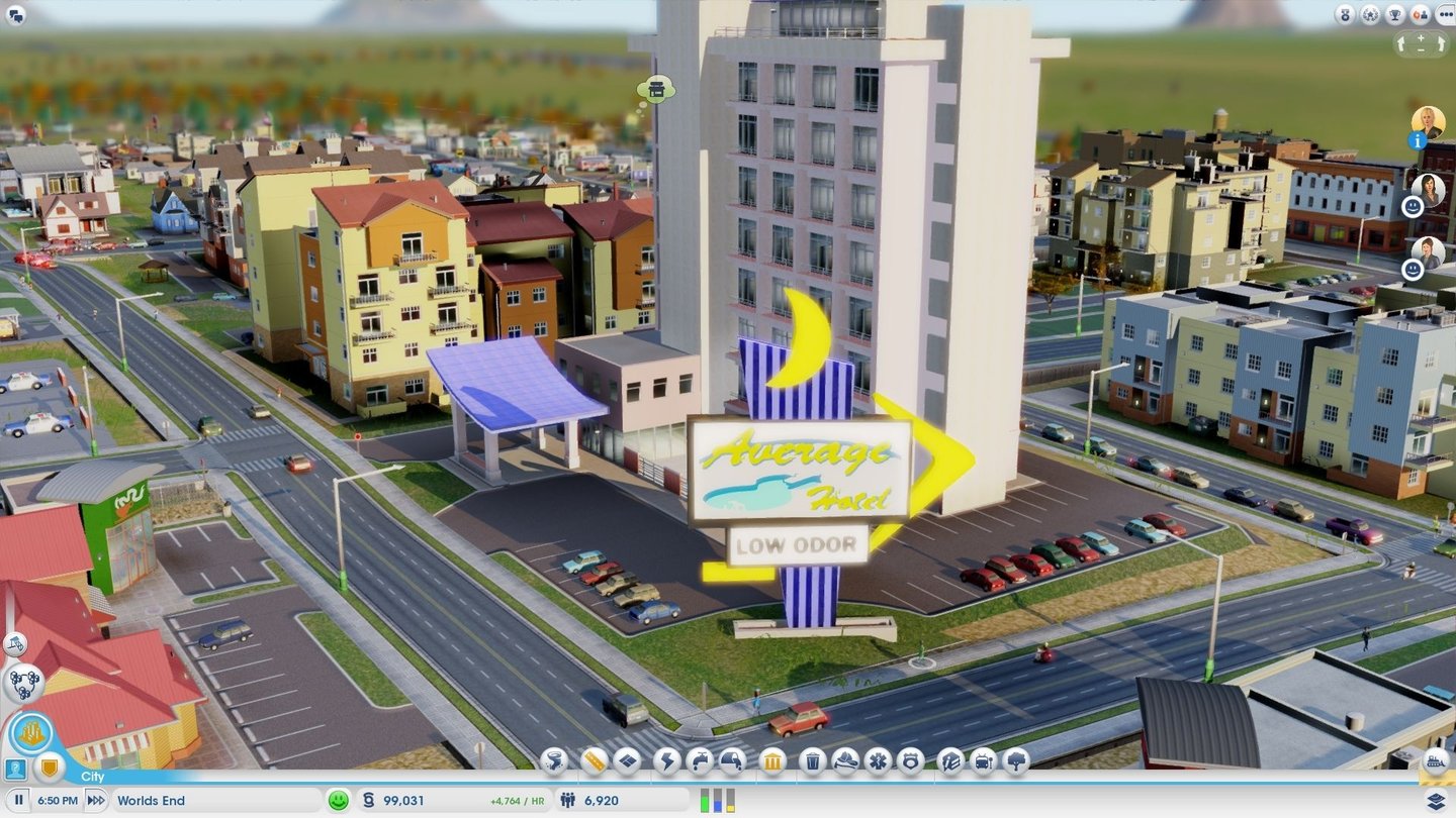 SimCityDie maximale Dichte einer Zone wird durch die angrenzende Straße bestimmt. Große Gebäude brauchen breite Straßen.