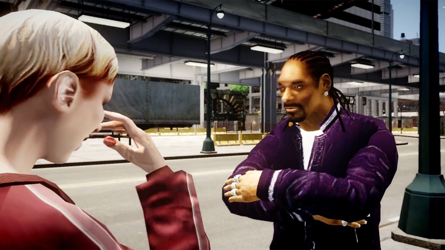 Snoop Dogg – True Crimes: Streets of LA (2004)Und noch ein Musiker hat sich in unsere Galerie geschlichen. Snoop Dogg hat neben seiner Musikerkarriere zahlreiche kleinere Rollen und Cameo-Auftritte in Filmen angenommen – dabei spielt er in den meisten Fällen einfach nur sich selbst. Zu den bekannteren Filmen gehören Brüno (2009), Das ist das Ende (2013), Scary Movie 5 (2013) und Starsky & Hutch (2004).