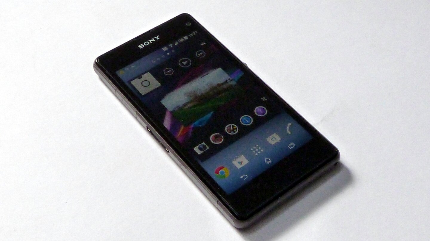 Sony Xperia Z1 Compact - Front schwarz seitlich