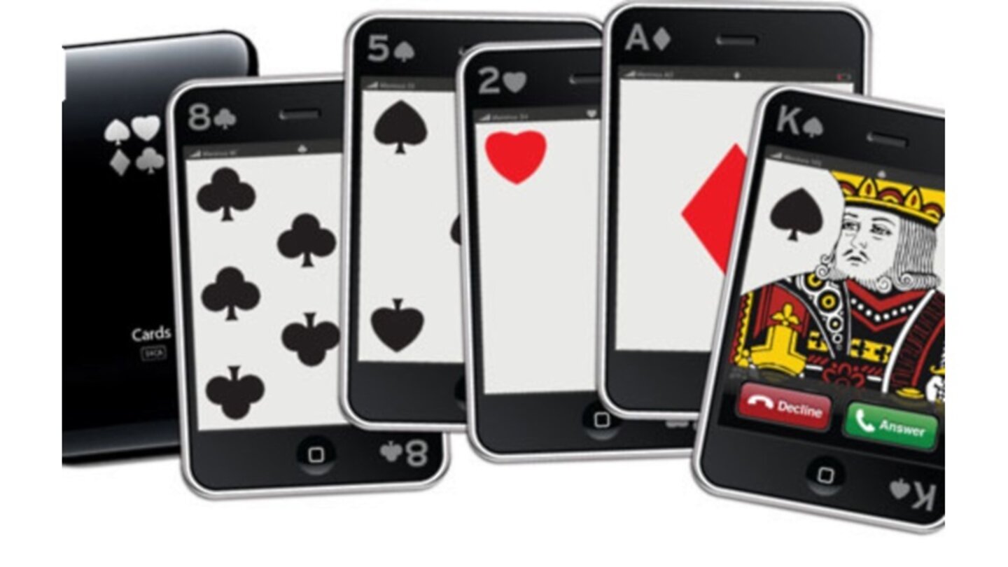 Für die gemütliche Kartenspiel-Runde gibt es nun auch Karten, die wie iPhone-Displays aussehen.
