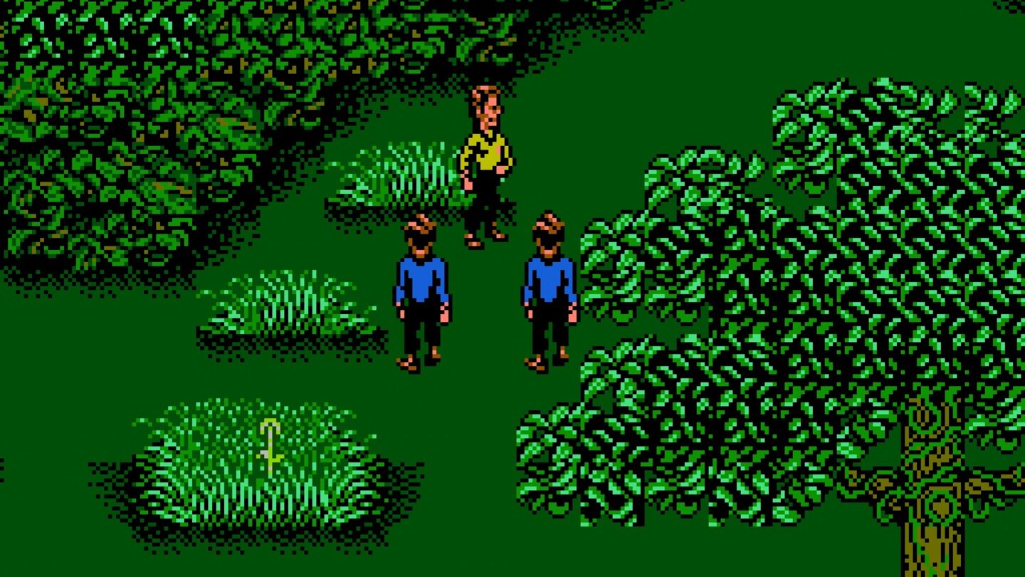 Star Trek: 25th Anniversary, NES (1991)Trotz gleichen Namens spielt sich der dieser Vorläufer des PC-Adventures anders. Auf der Konsole gibt’s ansatzweise nerviges Action-Adventure-Gewusel mit Mini-Puzzles und etwas Geballer.