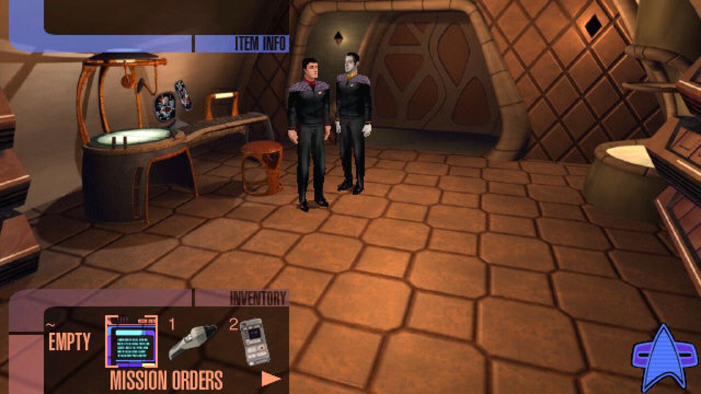 Star Trek: Hidden Evil (1999)Bei Tastatursteuerung à la Resident Evil gehen wir mit Picard und Data auf rätsellastige Expeditionen. In Deutschland erscheint das ordentliche Action-Adventure unter dem Titel Der Aufstand.