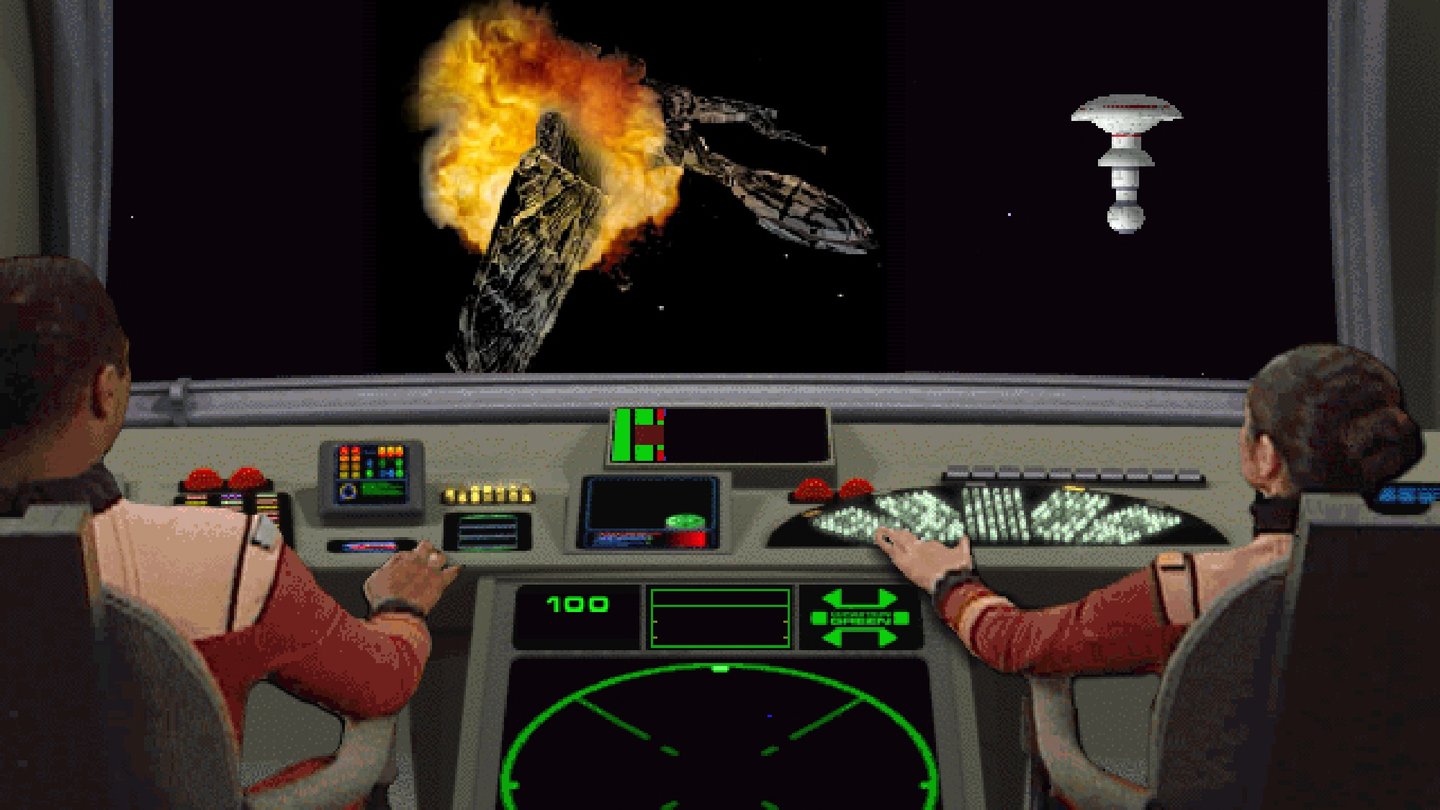 Star Trek: Starfleet Academy, PC (1997)Die Antwort auf X-Wing kombiniert anspruchsvolle Flugmissionen mit fürs Spiel gedrehten Videosequenzen, die eine unterhaltsame Story erzählen. Kirk, Sulu und Chekov schauen auch vorbei.