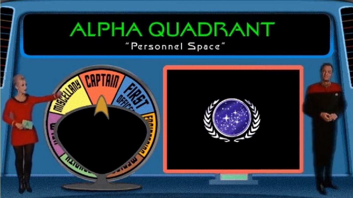 Star Trek: The Game Show (1998)Q führt als Quizmaster durch die Trivia-Quadranten dieses Multimedia-Spektakels, welches Fachwissen und Geduld der Spieler testet. Krudes Kuriosum mit fehlzündenden Humorversuchen.