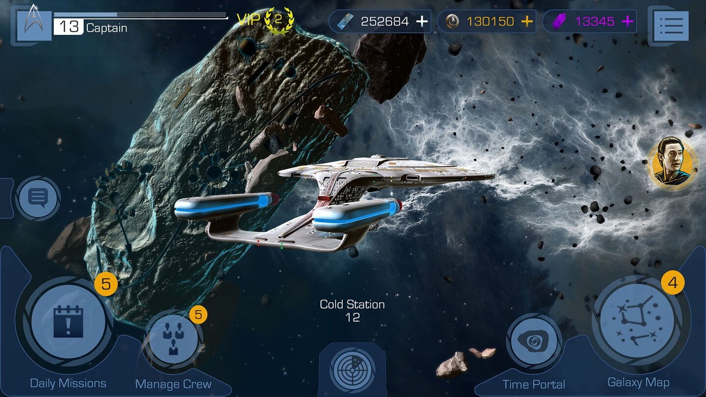 Star Trek: Timelines (2016)Das jüngste Star-Trek-Game ist ein Free2Play-Rollenspiel für Android- und iOS-Geräte. Hier erlaubt eine praktische Zeit-Anomalie das Sammeln und Kombinieren von Personal aus allen Trek-Perioden.