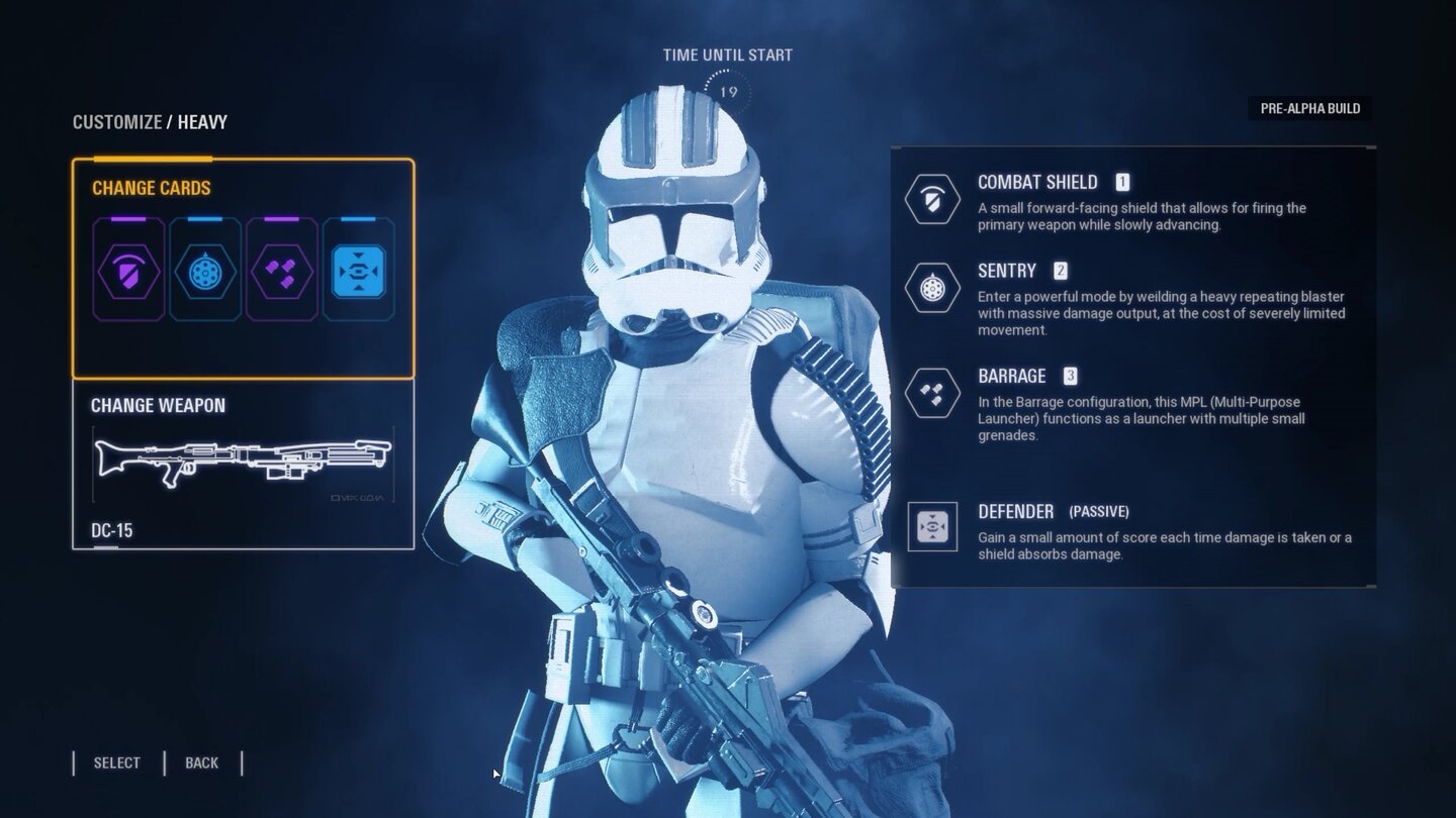 Star Wars: Battlefront 2Der Heavy bringt mit seiner Blaster-Version eines leichten Maschinengewehrs ordentlich Feuerkraft auf das Schlachtfeld, wenn auch auf Kosten der Genauigkeit. Auch seine Skills sind nicht zu verachten: Mit dem Combat Shield schützt sich die Klasse frontal gegen feindliche Schüsse, kann aber selbst weiter feuern. Mit seinem Granatwerfer kann der Heavy außerdem eine Barrage aus drei Geschossen abfeuern, die gegen Infanterie und Fahrzeuge gleichermaßen wirksam sind - das kennen wir schon aus dem Vorgänger. Die mächtigste Waffe ist aber die Sentry-Fähigkeit. Wird sie aktiviert, packt der Heavy eine dicke Minigun aus, deren immense Feuerkraft die reduzierte Bewegungsgeschwindigkeit locker wettmacht.