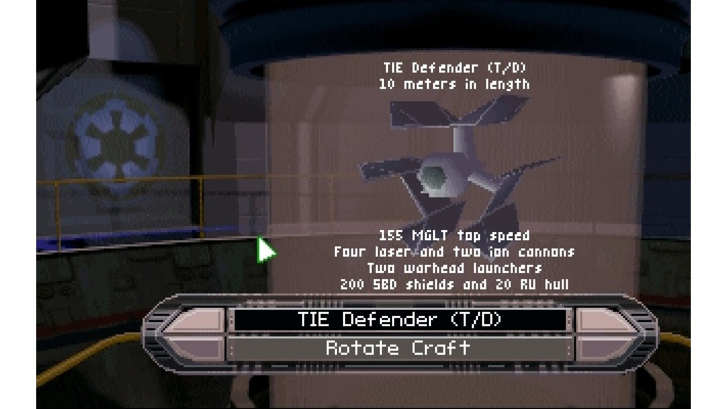 Star Wars: TIE FighterDer Tech Room informiert über die Schiffstypen.