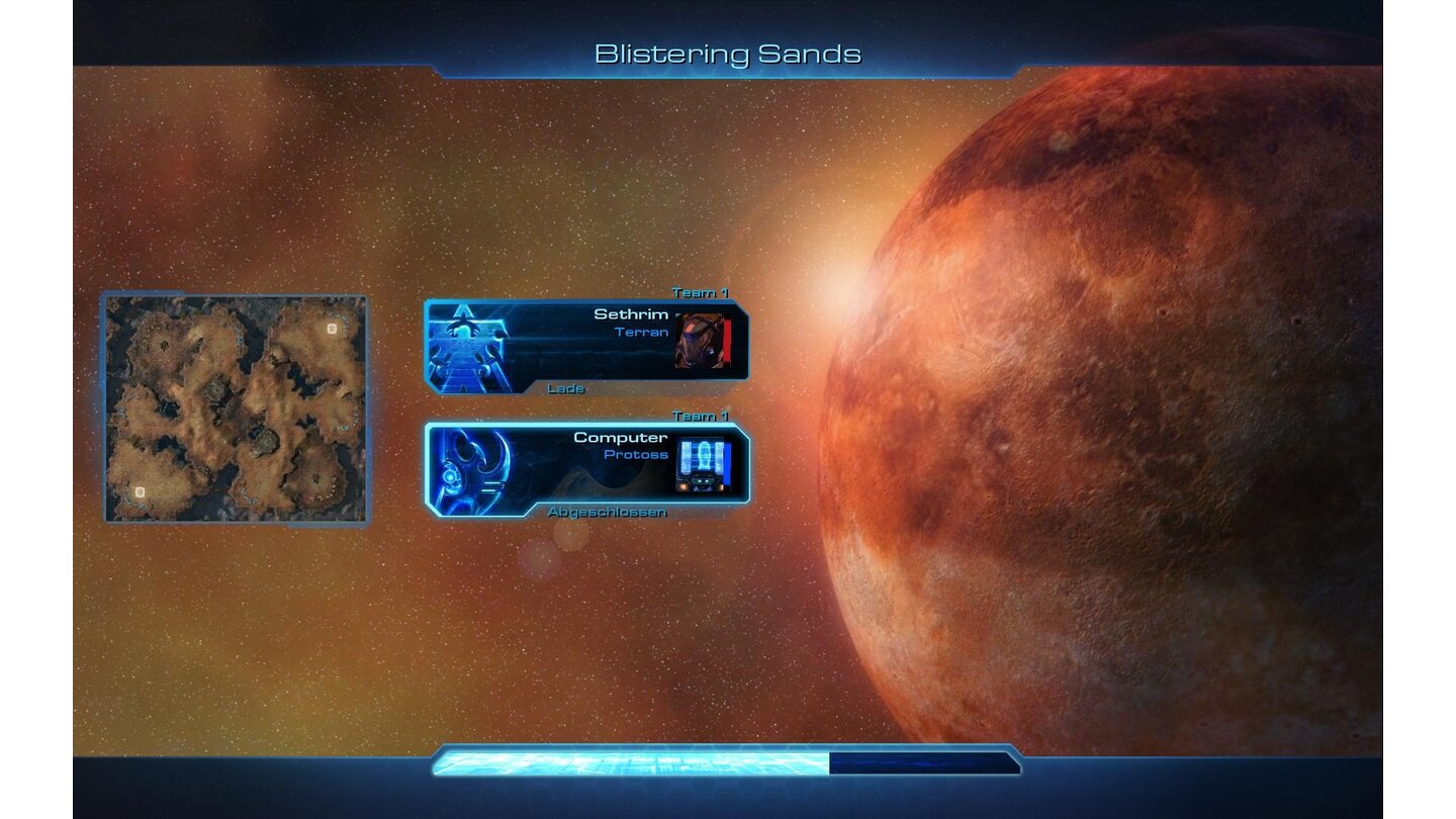 StarCraft 2 - Beta-ScreenshotsDer Ladescreen vor dem Beginn der Schlacht.