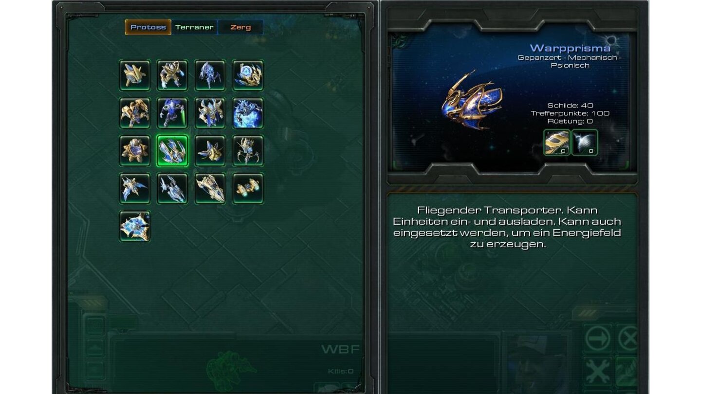 StarCraft 2 - Einheiten aus der BetaProtoss: Warpprisma