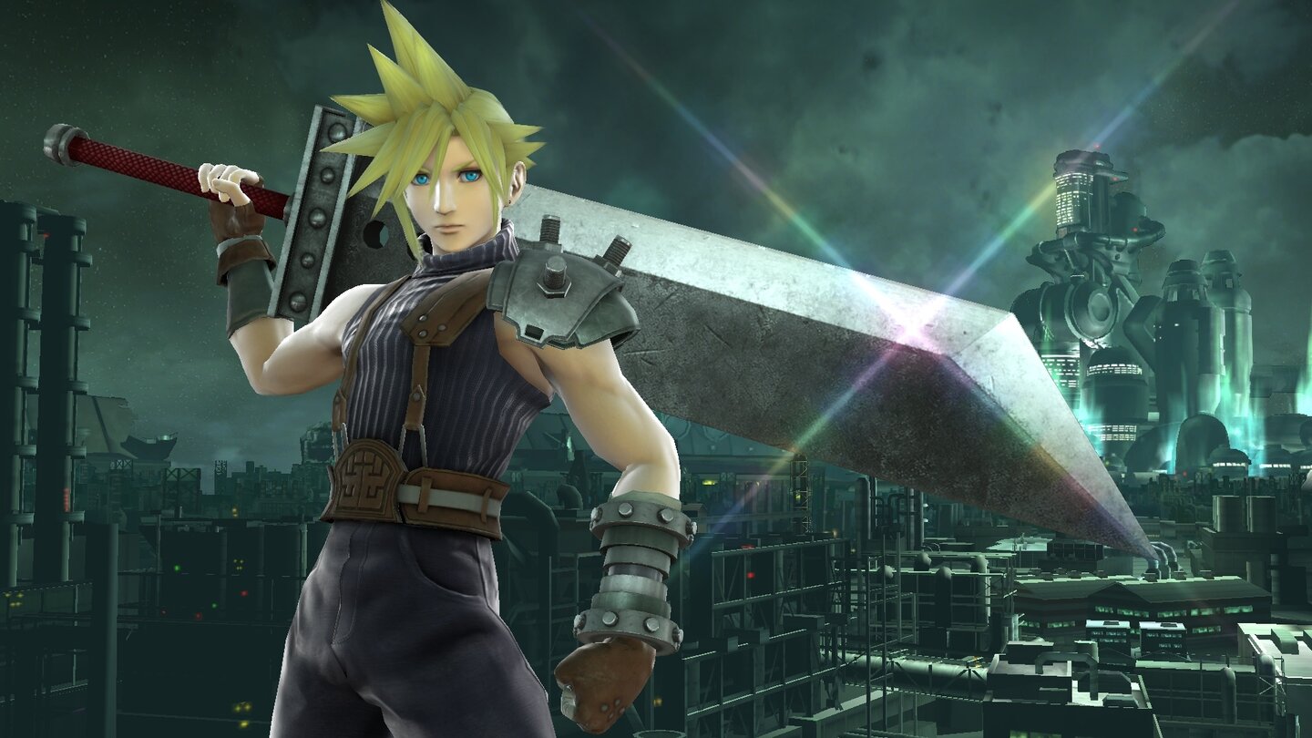 Super Smash Bros. mit Cloud Stife aus Final Fantasy 7