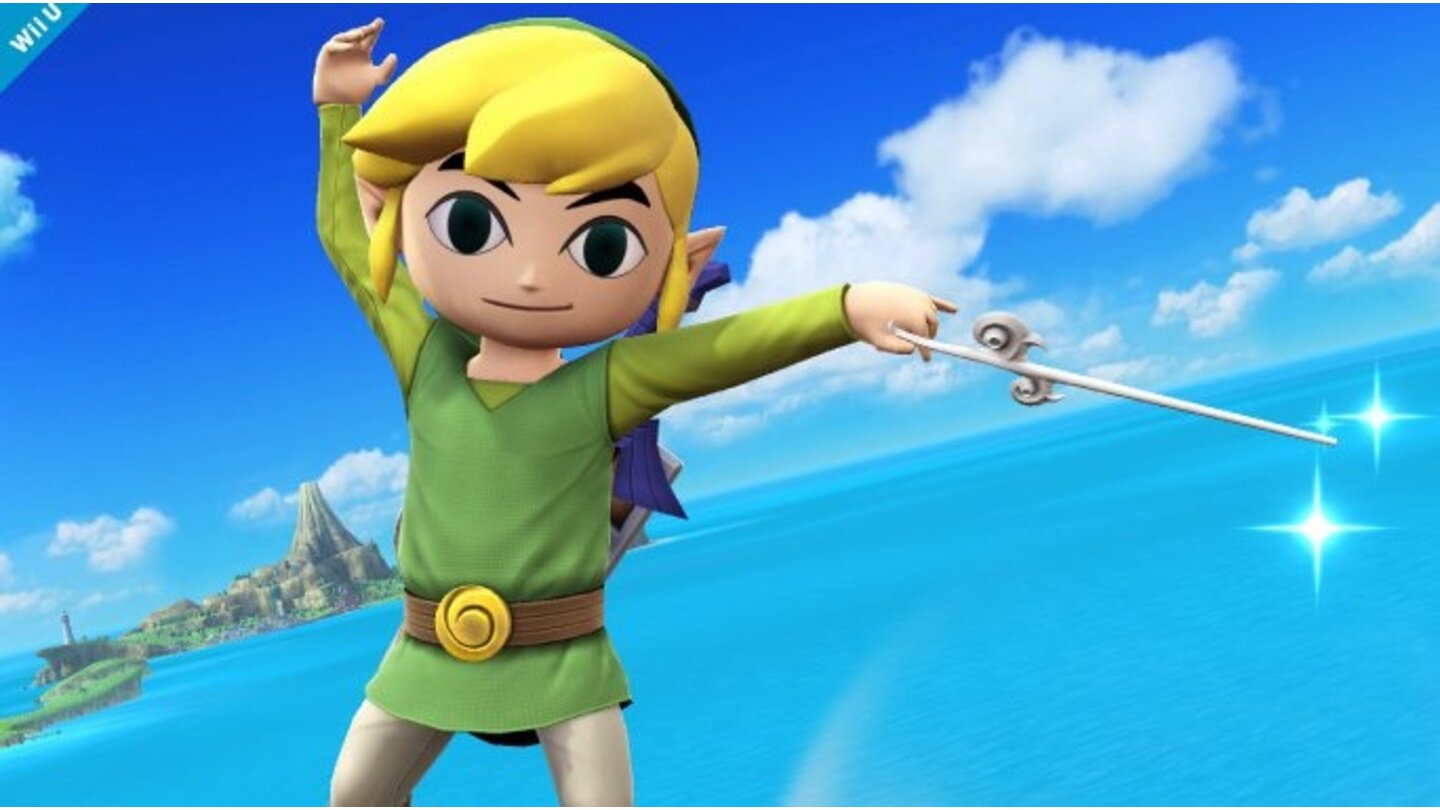 Super Smash Bros.Screenshots vom Comic-Link aus The Wind Waker.