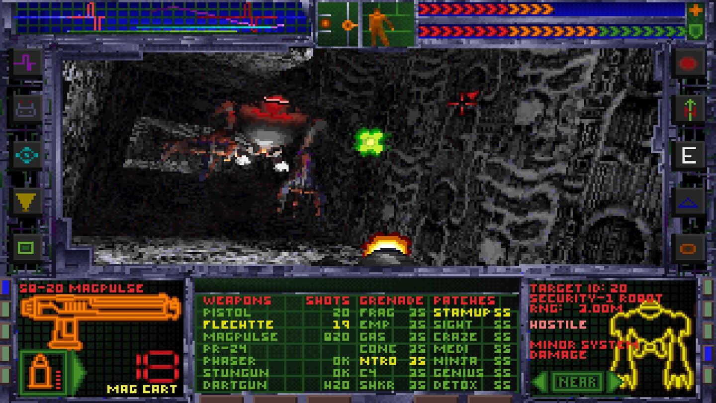 System ShockDas erste System Shock wird 1994 für den PC veröffentlicht und schickt den Spieler im Jahr 2072 auf die Raumstation Citadel, wo er einen geheimen Hacker-Auftrag erledigen soll. Der beinhaltet, die Beschränkungen der künstlichen Intelligenz Shodan aufzuheben, was in einem Massaker endet und ihn vor die neue Aufgabe stellt, den nun entfesselten Shodan aufzuhalten. Spielerisch setzt der Klassikers auf eine Mischung aus Shooter und Rollenspiel. 1999 erscheint System Shock 2 und spinnt die Geschichte weiter.