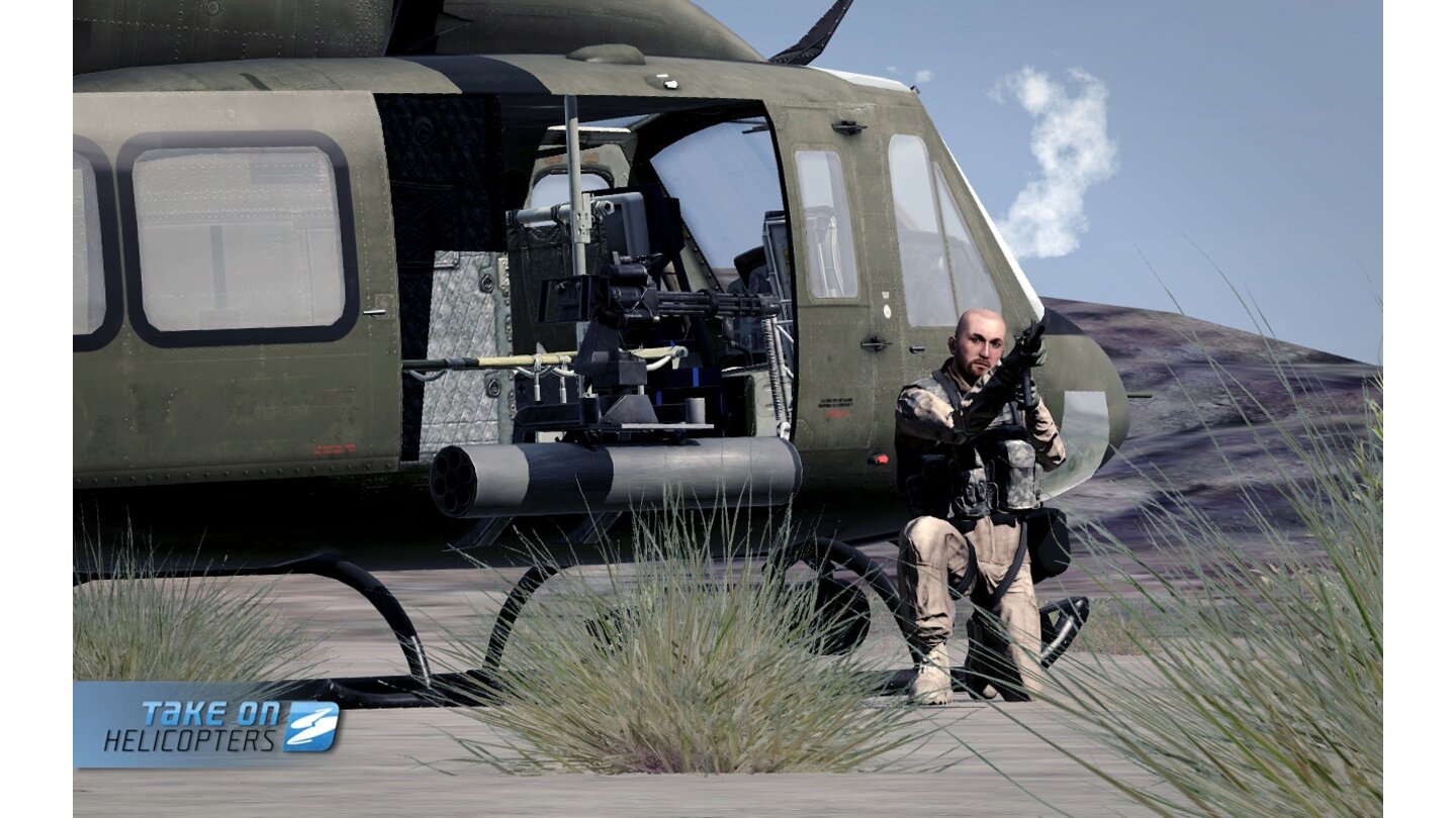 Take On HelicoptersScreenshots zur Militärkampagne, die den Spieler nach Asien führen wird. Während Take On Helicopters größtenteils eine zivile Simulation ist, wird es auch eine Kampagne mit Militärmissionen geben. Dementsprechend können es auch militärische Hubschrauber aus allen drei im Spiel dargestellten Helicopter-Klassen geflogen werden.