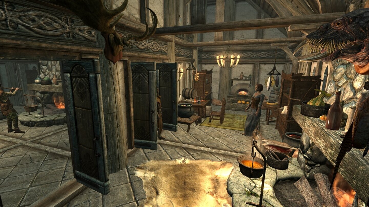 The Elder Scrolls 5: Skyrim - Heartfire-DLCSo könnte auch die Küche eures Hauses aussehen. Die Variationsmöglichkeiten sind aber leider auf vorgefertigte Designs begrenzt.
