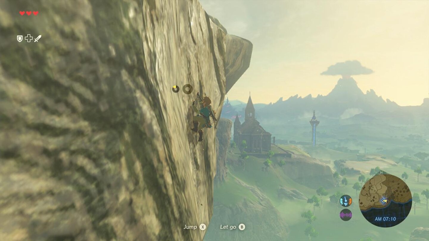 The Legend of Zelda - Breath of the Wild
Link kann sogar steile Felswände erklettern – ohne Sicherungsseil.