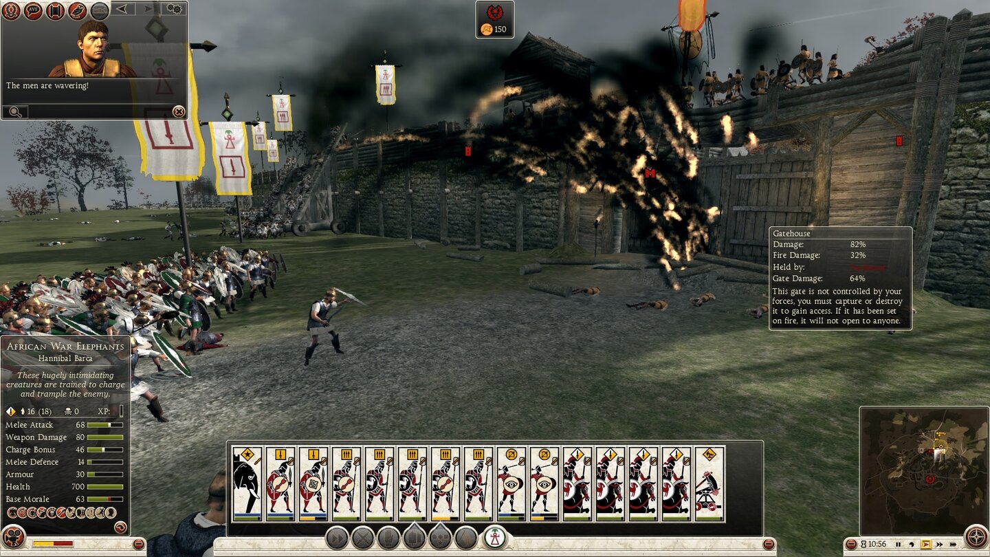 Total War: Rome 2 - Screenshots zum DLC Hannibal at the GatesBelagerungsgerät ist aber weiterhin unnötig, da sich Tore durch Bewurf mit Fackeln durch jede beliebige Truppe einfach ... abfackeln lassen.