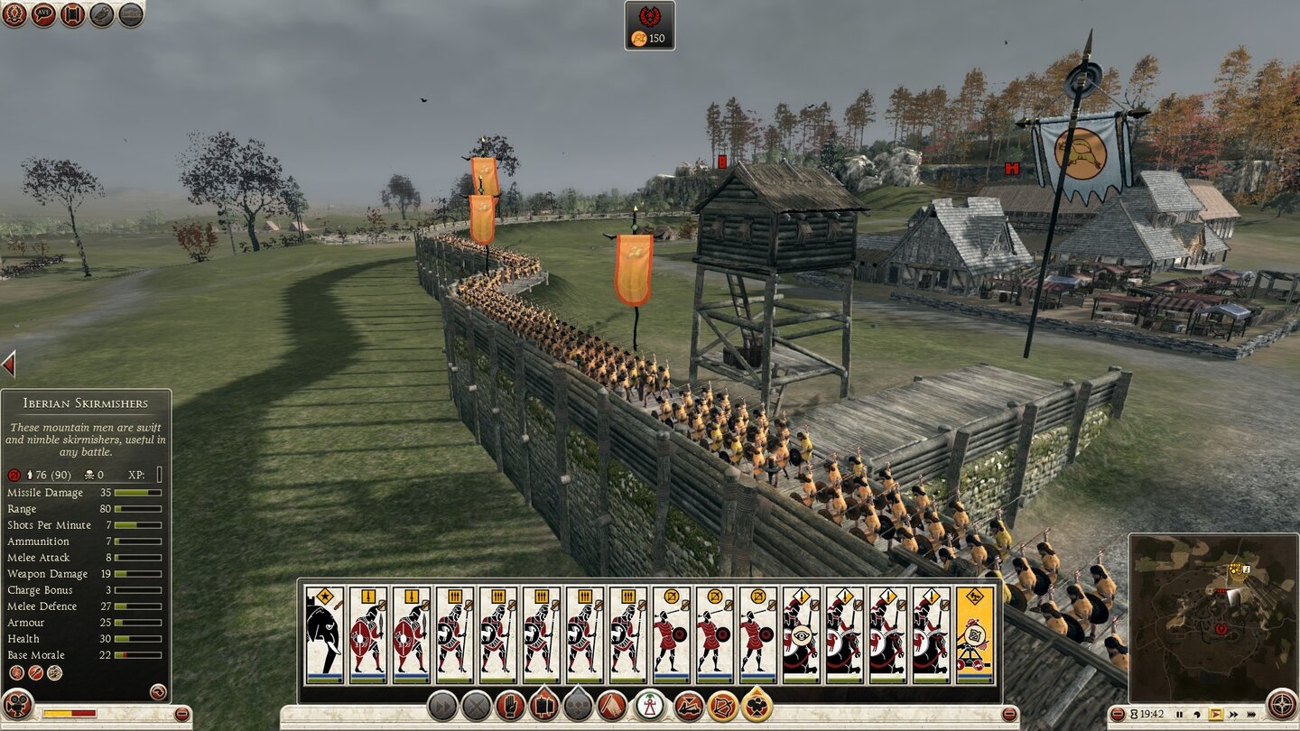 Total War: Rome 2 - Screenshots zum DLC Hannibal at the GatesImmerhin schafft es die KI, manchmal die Mauern einer Siedlung mit Plänkler-Truppen zu verteidigen.