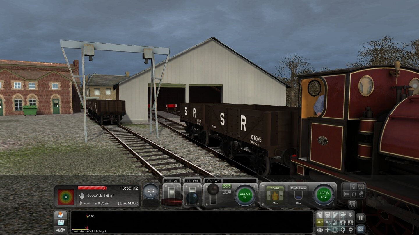 Train Simulator 2013Schritt 11: Jetzt noch vorsichtig abkuppeln – Auftrag erledigt!