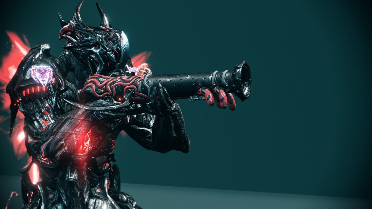 Warframe - The War WithinMit dem Update gibt’s auch neue Waffen wie diese Handkanone, die auf kurze Distanz auch große Gegner einfach wegbläst. Das Teil kostet wahlweise reichlich Ressourcen oder echtes Geld.