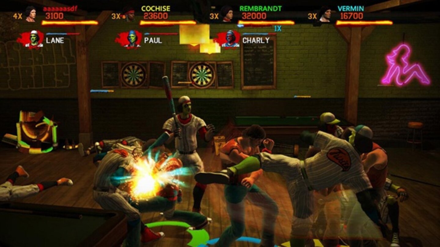 The Warriors (2005) 2005 veröffentlicht Rockstar The Warriors für die Playstation 2, PSP und Xbox. Im New York der 70er-Jahre steuern wir jeweils einen von neun unterschiedlichen Straßenkämpfern, während uns die anderen Bandenmitglieder KI-gesteuert begleiten. Nebenbei können wir Graffitis sprühen, um das Gang-Territorium zu markieren, und uns mit Passanten anlegen. Die Handlung des Spiels orientiert sich am gleichnamigen Film von 1979.