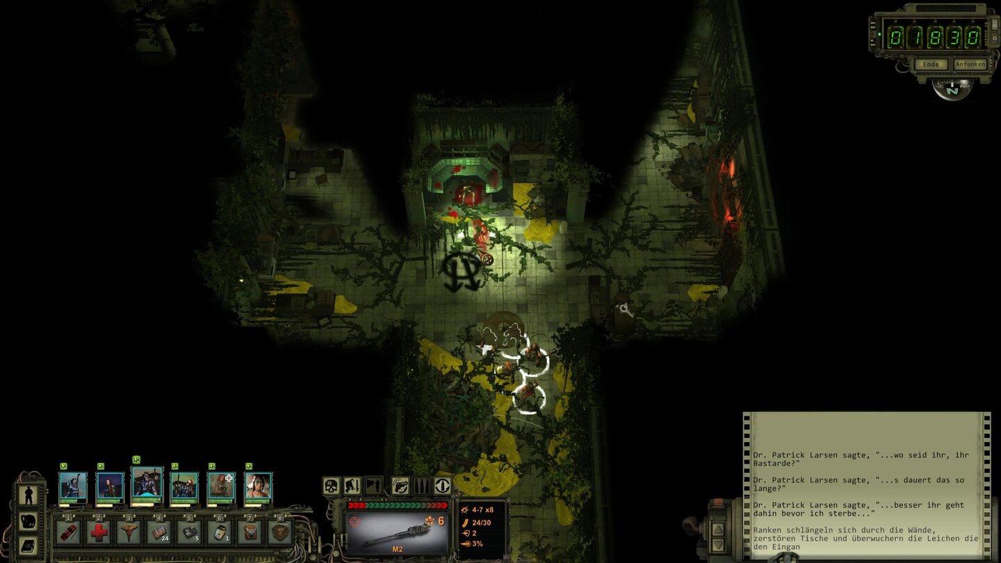 Wasteland 2…oder das Agrarzentrum? : Vom Agrarzentrum ist dafür nicht mehr viel übrig, in unserer Abwesenheit haben es sich die mutierten Pflanzen fast vollends einverleibt.