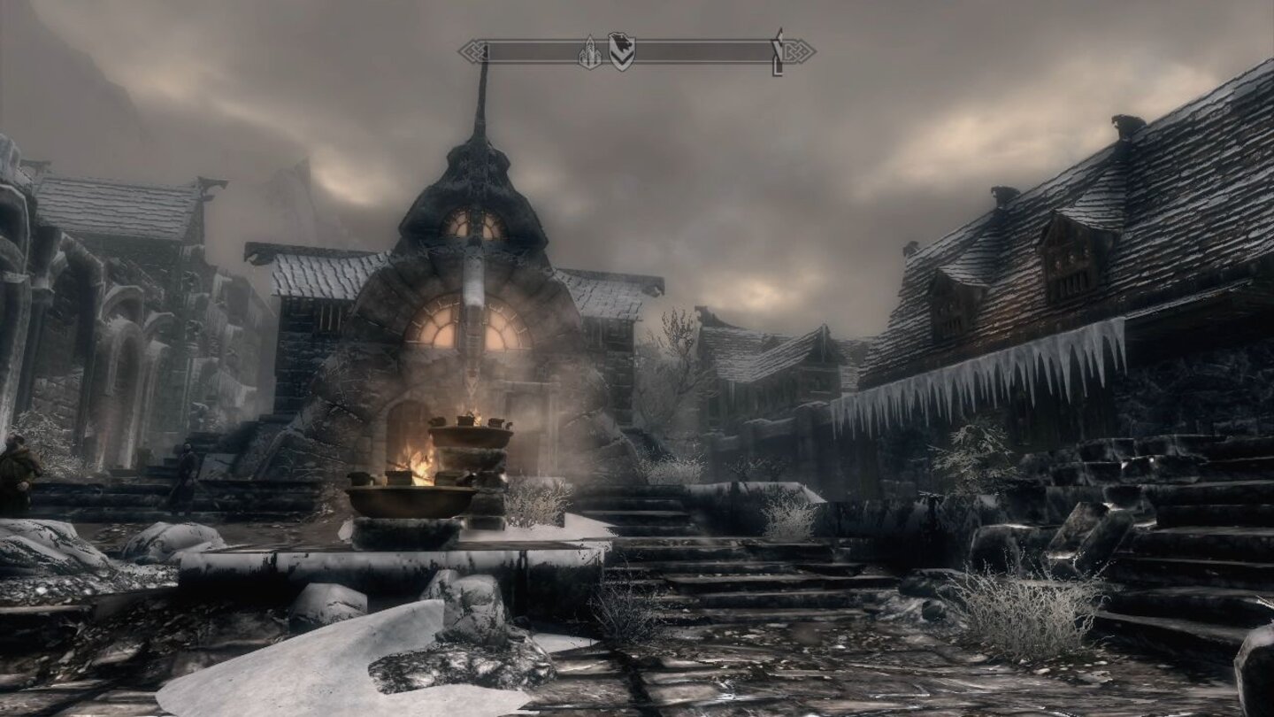 The Elder Scrolls 5: Skyrim - Hauptstädte: Windhelm ... ist der Palast der Könige das letzte altertümliche Bollwerk der Stadt.