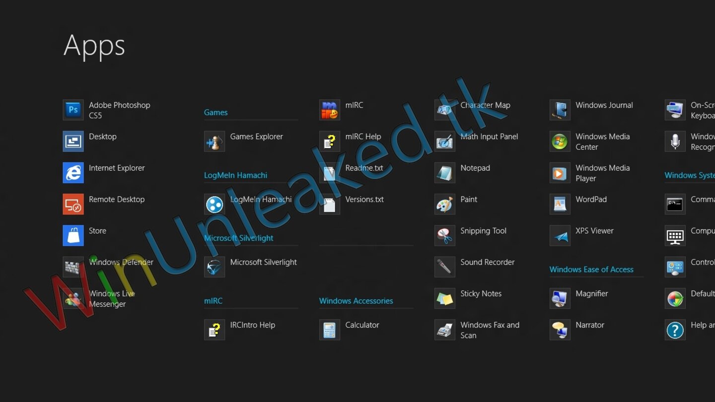 Windows 8 Beta Screenshots