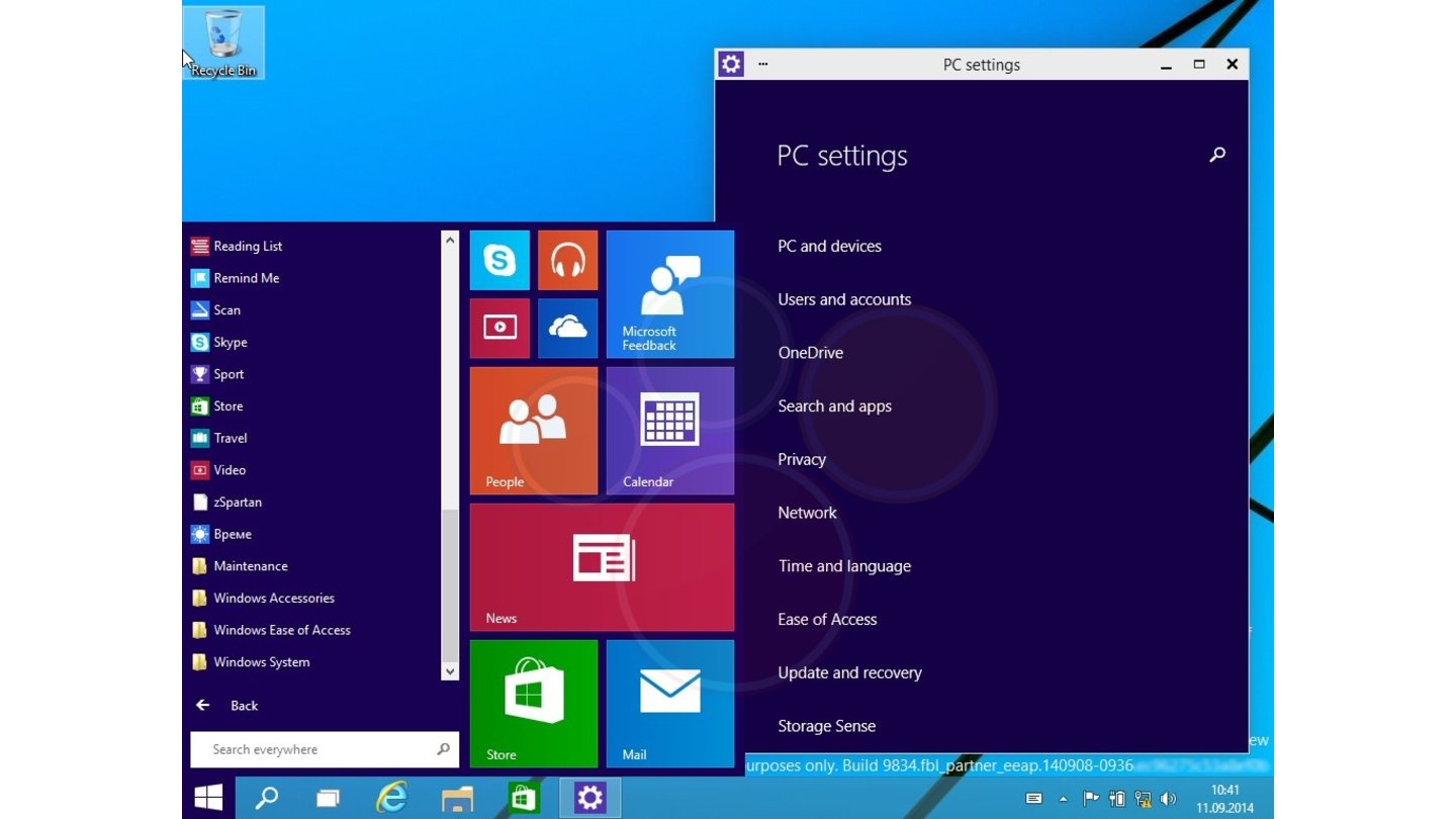 Windows 9 Build 9834 (Bildquelle: Winfuture)