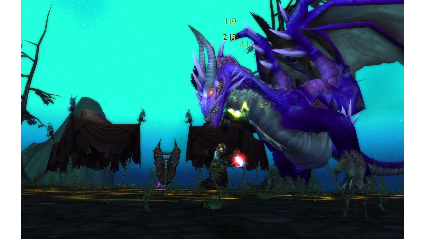 World of Warcraft: CataclysmErster Drache mit Level 20 gelegt! Dieser große Zwielicht-Wyrm in Azshara ist einer der neuen Mini-Bosse.